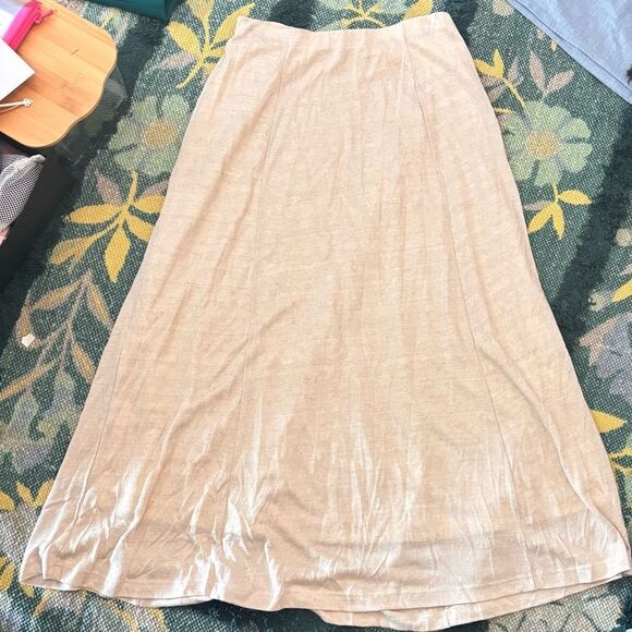 Isabella Bird Long Skirt Linen / Rayon Blend Size L - Picture 3 of 5